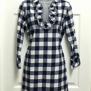 Vineyard Vines navy Buffalo check plaid dress